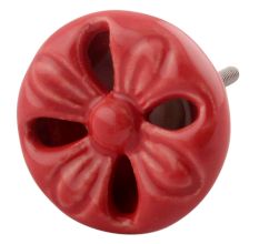 Red Flower Ceramic Dresser Knobs Online